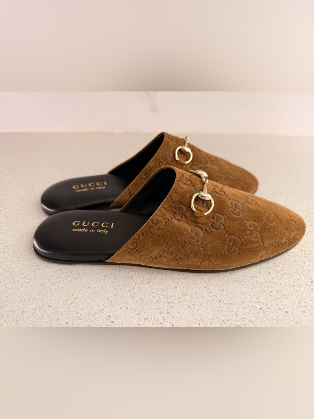 GUCCI Horsebit GG Suede Mule EU 37.5 US 7.5 - Picture 3 of 8